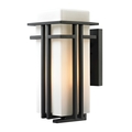 Elk Lighting Croftwell 1-Light Outdoor Wall Lamp in Textured Matte Black 45087/1